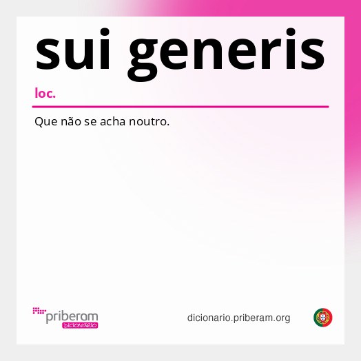 Significado de sui generis